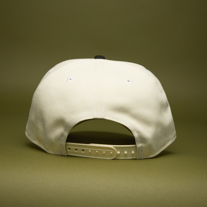 NEW ERA 9FIFTY A-FRAME CHROME/BLACK HOUSTON ASTROS SNAPBACK W/ 50TH ANNIVERARY SIDE PATCH