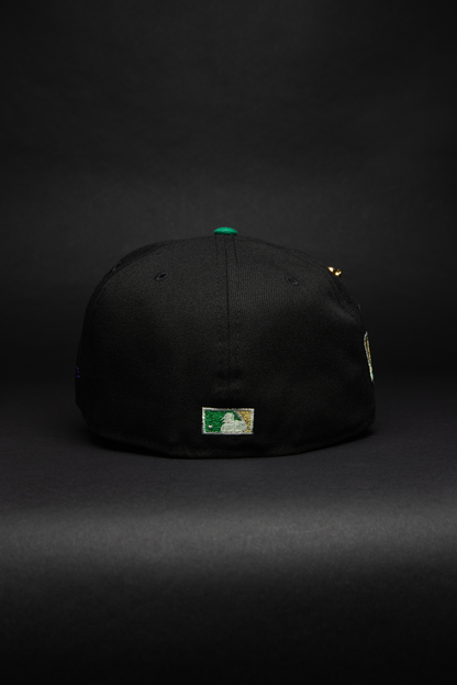 NEW ERA EXCLUSIVE 59FIFTY BLACK/PURPLE PHILADELPHIA PHILLIES W/ 1996 ALL STAR GAME SIDE PATCH