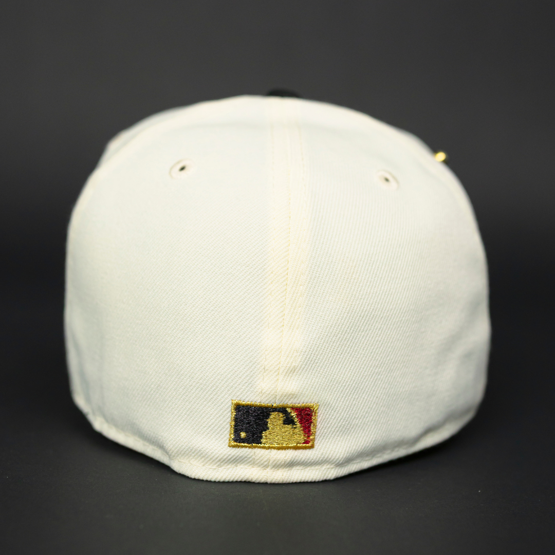 NEW ERA EXCLUSIVE 59FIFTY CHROME/ BLACK PITTSBURGH PIRATES W/ 76TH WORLD SERIES SIDE PATCH