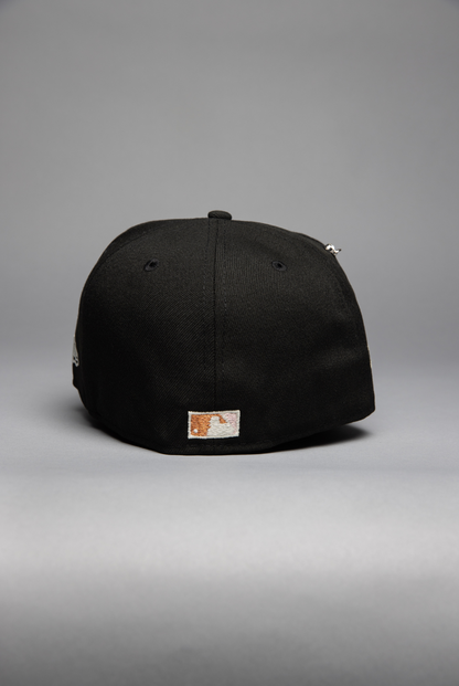 NEW ERA EXCLUSIVE 59FIFTY BLACK CHICAGO WHITE SOX W/ COMISKEY PARK SIDE PATCH
