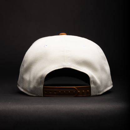 NEW ERA 9FIFTY A-FRAME CHROME/KHAKI LOS ANGELES DODGERS W/ WORLD SERIES CHAMPIONS SIDE PATCH
