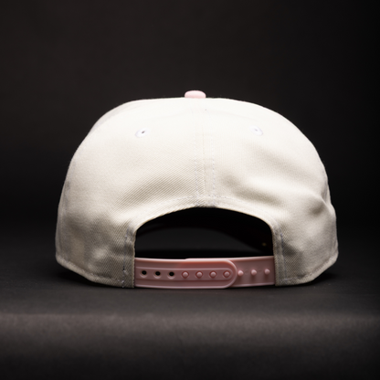 NEW ERA 9FIFTY A-FRAME CHROME/PINK HOUSTON ASTROS W/ PINK ROSE + 35 GREAT YEARS SIDE PATCH