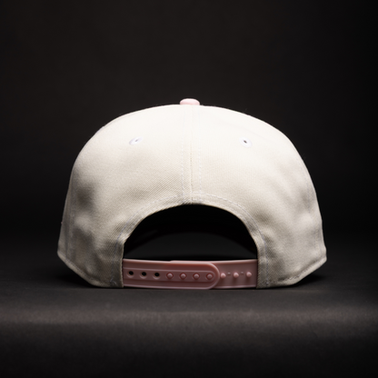 NEW ERA 9FIFTY A-FRAME CHROME/PINK SAN DIEGO PADRES W/ ROSES + 40TH ANNIVERSARY SIDE PATCH