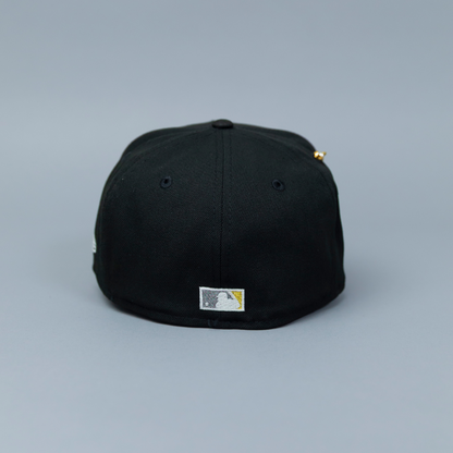 NEW ERA EXCLUSIVE 59FIFTY BLACK UPSIDE DOWN ARIZONA DIAMONDBACKS W/ 1998 INAUGURAL SEASON SIDE PATCH