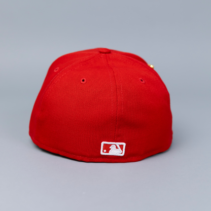 NEW ERA EXCLUSIVE 59FIFTY RED NEW YORK YANKEES W/ ALL STAR GAME SIDE PATCH