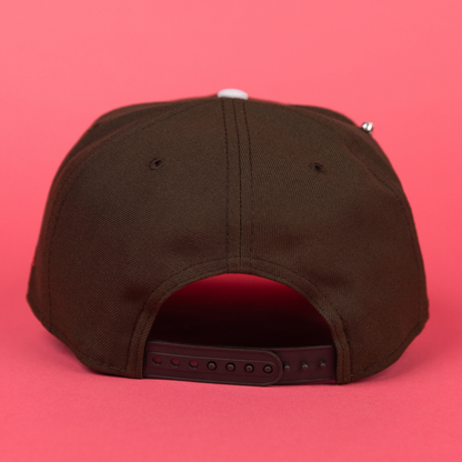 NEW ERA EXCLUSIVE 9FIFTY BROWN UPSIDE DOWN ARIZONA DIAMONDBACKS SNAPBACK W/ 1998 INAUGURAL SEASON PATCH