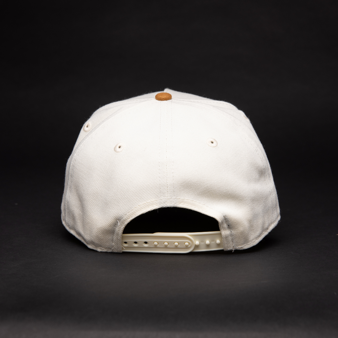 NEW ERA 9FIFTY A-FRAME CHROME/ KHAKI HOUSTON ASTROS SNAPBACK W/ ALL STAR GAME SIDE PATCH
