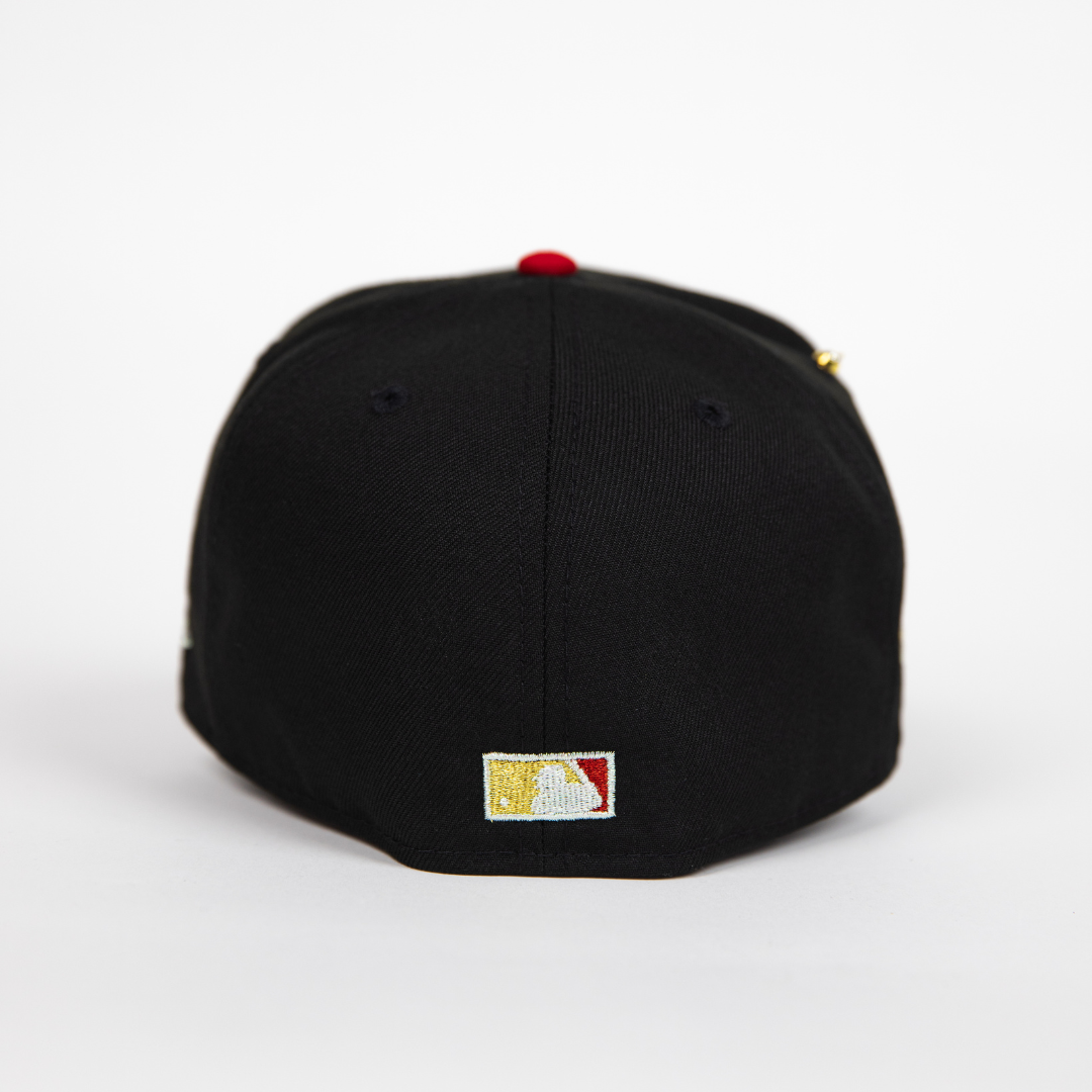 NEW ERA EXCLUSIVE 59FIFTY BLACK/ BROWN DETROIT TIGERS "CITY OF ANGELS" W/ 1981 WORLD SERIES SIDE PATCH