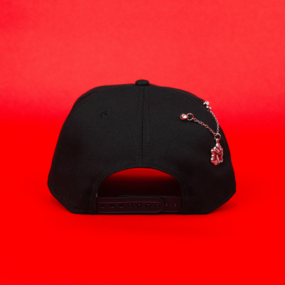 NEW ERA 9FIFTY A-FRAME BLACK LOS ANGELES DODGERS SNAPBACK W/ PALM TREES + 60TH ANNIVERSARY SIDE PATCH