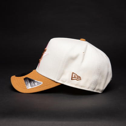 NEW ERA 9FIFTY A-FRAME CHROME/ KHAKI HOUSTON ASTROS SNAPBACK W/ ALL STAR GAME SIDE PATCH