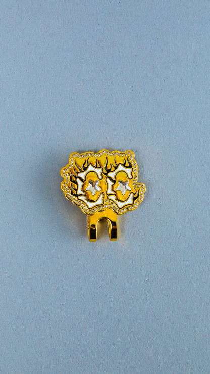 *NEW GOLD "CAP CITY" FLAME BLIP W/ RHINESTONES VERY LIMITED