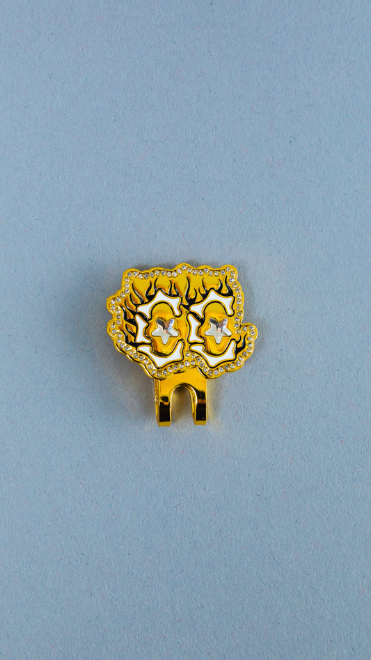 *NEW GOLD "CAP CITY" FLAME BLIP W/ RHINESTONES VERY LIMITED