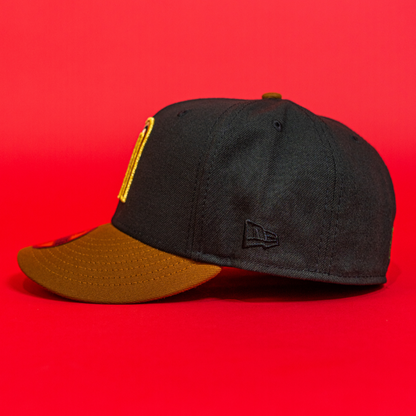 NEW ERA EXCLUSIVE 59FIFTY BLACK/ WALNUT MEXICO 2025 WORLD BASEBALL CLASSIC W/ MEXICO FLAG SIDE PATCH