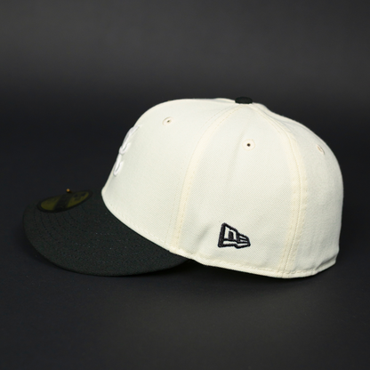 NEW ERA EXCLUSIVE 59FIFTY CHROME/ BLACK ATLANTA BRAVES W/ 2000 ALL STAR GAME SIDE PATCH