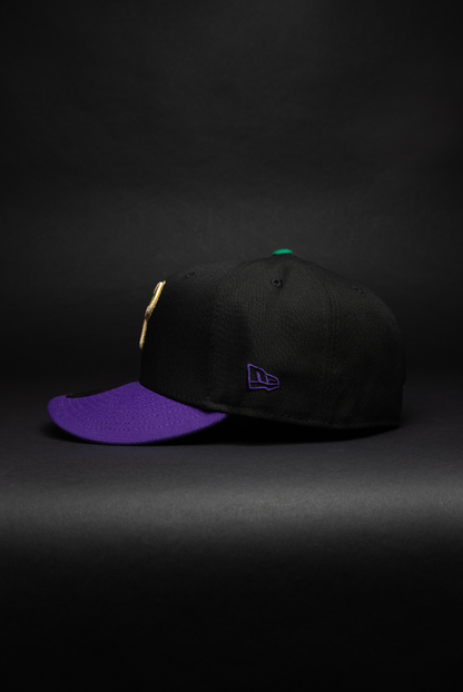 NEW ERA EXCLUSIVE 59FIFTY BLACK/PURPLE PHILADELPHIA PHILLIES W/ 1996 ALL STAR GAME SIDE PATCH