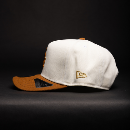 NEW ERA 9FIFTY A-FRAME CHROME/KHAKI LOS ANGELES DODGERS W/ WORLD SERIES CHAMPIONS SIDE PATCH