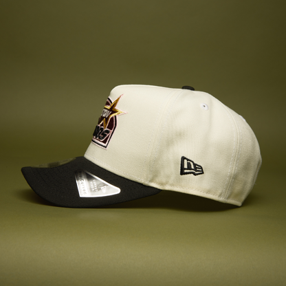 NEW ERA 9FIFTY A-FRAME CHROME/BLACK HOUSTON ASTROS SNAPBACK W/ 50TH ANNIVERARY SIDE PATCH