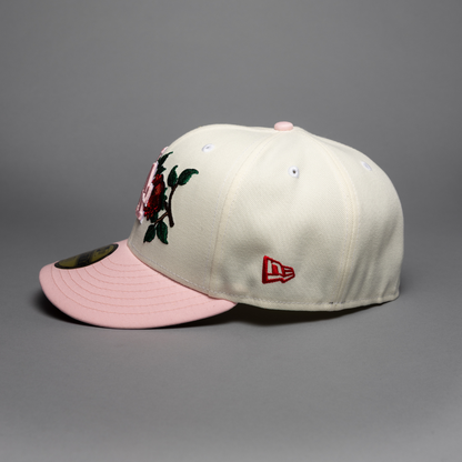 NEW ERA EXCLUSIVE 59FIFTY CHROME/PINK LOS ANGELES DODGERS W/ EMBROIDERY + SHOHEI OHTANI SIDE PATCH