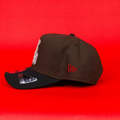 NEW ERA 9FIFTY A-FRAME BROWN/ BLACK CHICAGO WHITE SOX SNAPBACK W/ 1990 ALL STAR GAME SIDE PATCH