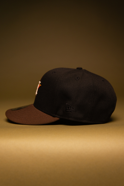 NEW ERA EXCLUSIVE 9FIFTY BLACK/BROWN HOUSTON ASTROS SNAPBACK W/ WORLD SERIES SIDE PATCH