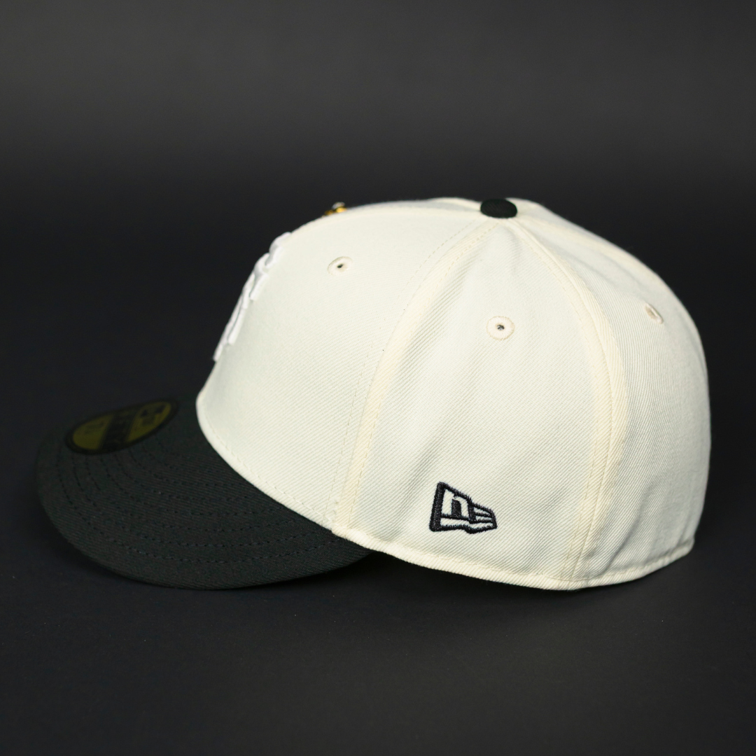NEW ERA EXCLUSIVE 59FIFTY BLACK SAN FRANCISCO GIANTS W/ 50TH ANNIVERSARY SIDE PATCH