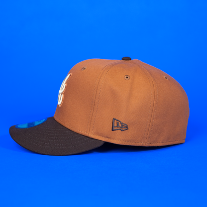NEW ERA 59FIFTY RUST/ WALNUT ATLANTA BRAVES W/ 2000 ALL STAR GAME SIDE PATCH