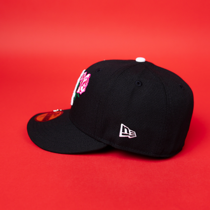 NEW ERA EXCLUSIVE 59FIFTY BLACK CHICAGO WHITE SOX W/ PINK ROSE + ALL STAR YEARS SIDE PATCH
