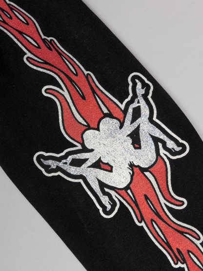 CAP CITY X SHORELINE MAFIA BLACK/RED MEMBERS ONLY ZIP UP HOODIE - UNISEX