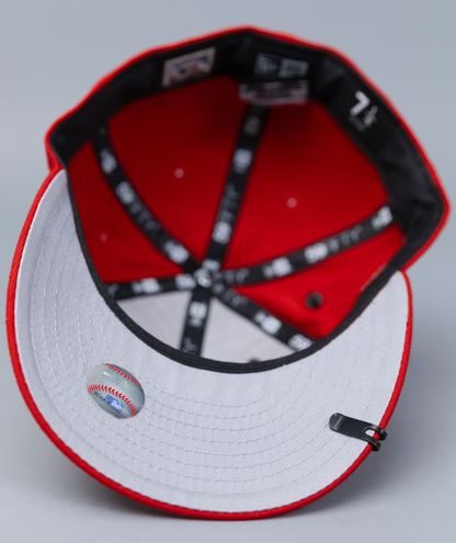 NEW ERA EXCLUSIVE 59FIFTY RED FLORIDA MARLINS W/ 1997 WORLD SERIES SIDE PATCH