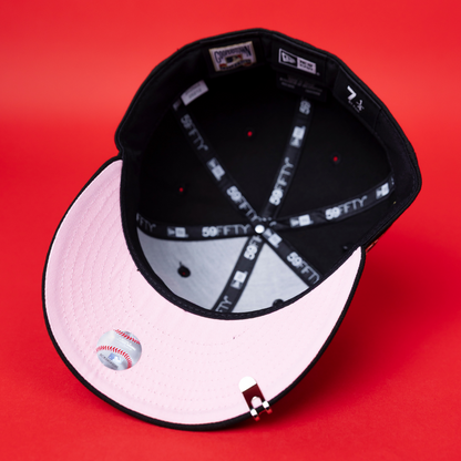 NEW ERA EXCLUSIVE 59FIFTY BLACK CHICAGO WHITE SOX W/ PINK ROSE + ALL STAR YEARS SIDE PATCH