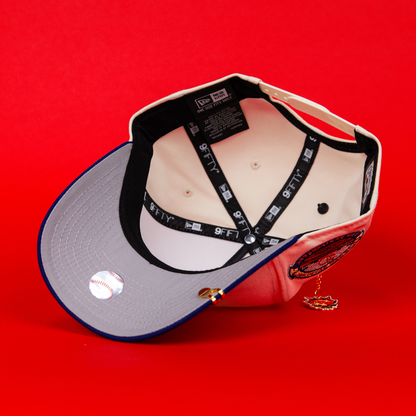 NEW ERA 9FIFTY A-FRAME CHROME/ BLUE LOS ANGELES DODGERS SNAPBACK W/ 50TH ANNIVERSARY SIDE PATCH