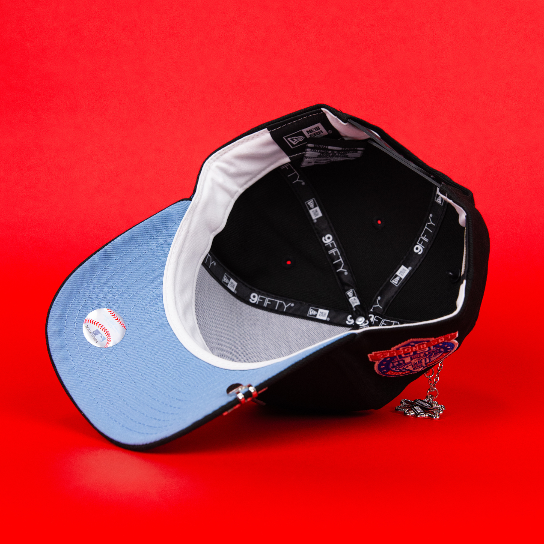 NEW ERA 9FIFTY A-FRAME BLACK LOS ANGELES DODGERS SNAPBACK W/ PALM TREES + 60TH ANNIVERSARY SIDE PATCH