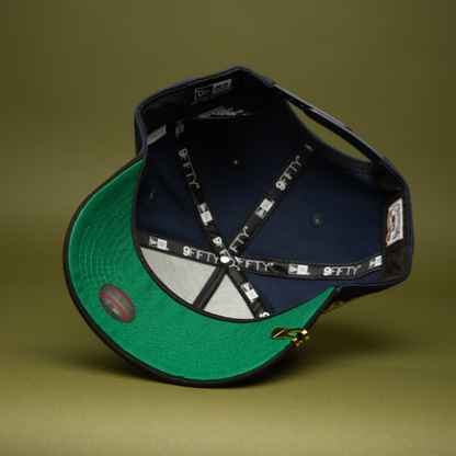NEW ERA 9FIFTY A-FRAME NAVY/BLACK ANAHEIM ANGELS SNAPBACK W/ 50TH ANNIVERSARY SIDE PATCH