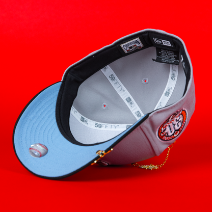 NEW ERA EXCLUSIVE 59FIFTY GREY/ BLACK TORONTO BLUEJAYS W/ 30TH SEASON SIDE PATCH