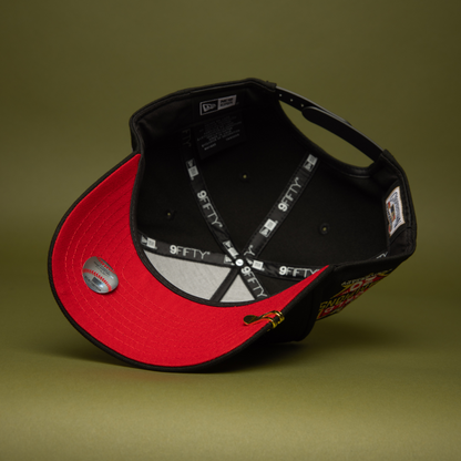 NEW ERA 9FIFTY A-FRAME BLACK ANAHEIM ANGELS SNAPBACK W/ WORLD CHAMPIONS SIDE PATCH