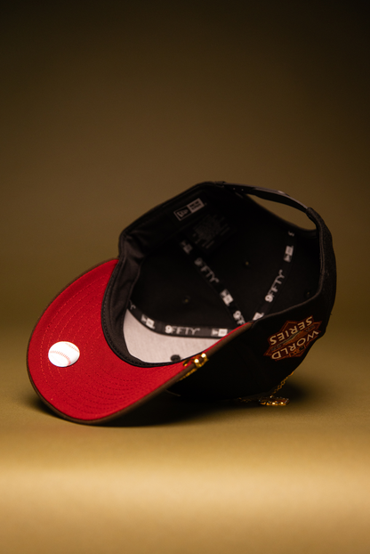 NEW ERA EXCLUSIVE 9FIFTY BLACK/BROWN HOUSTON ASTROS SNAPBACK W/ WORLD SERIES SIDE PATCH