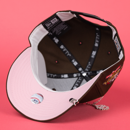 NEW ERA EXCLUSIVE 9FIFTY BROWN LOS ANGELES DODGERS SNAPBACK W/ 100TH ANNIVERSARY SIDE PATCH