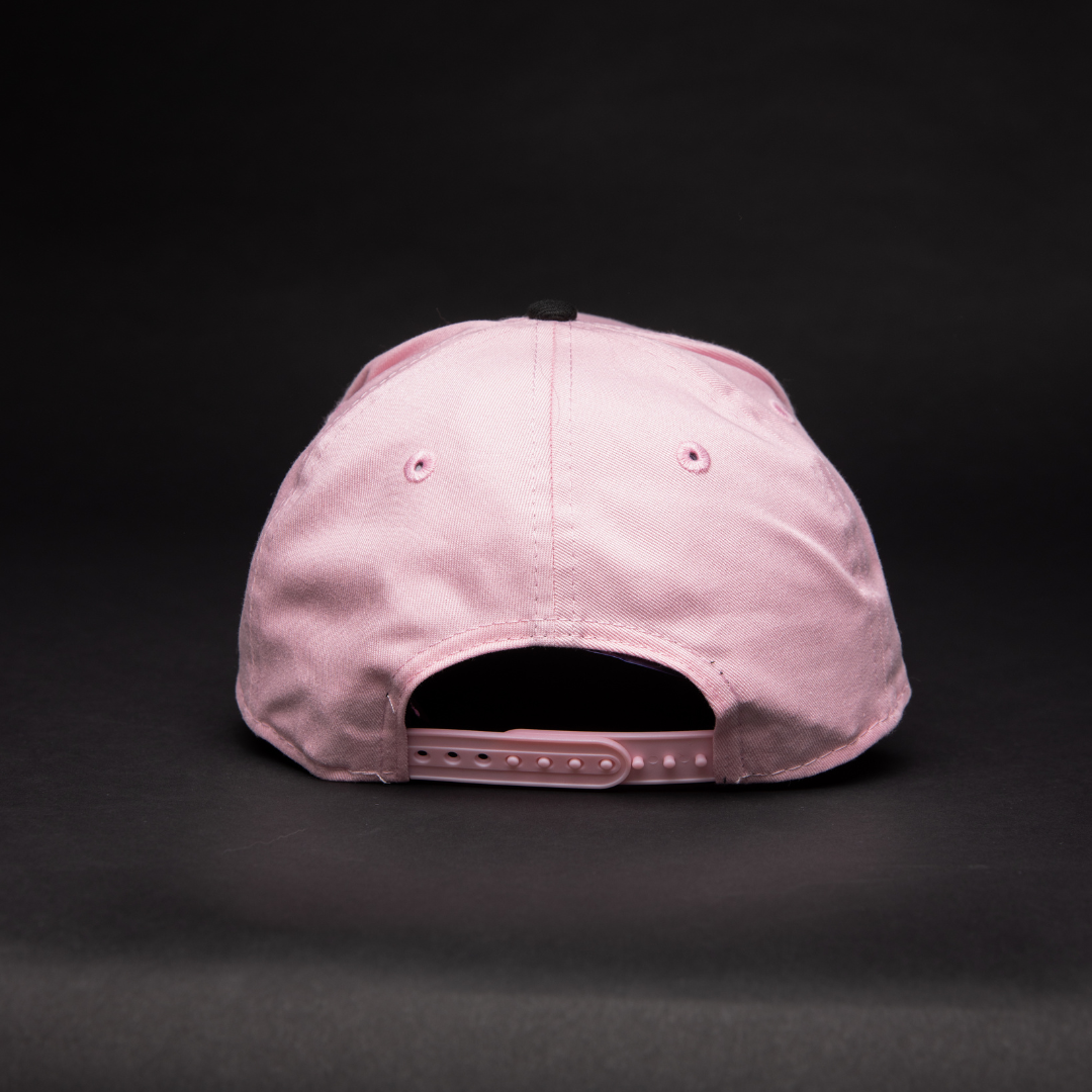 NEW ERA 9FIFTY A-FRAME PINK/ BLACK CHARROS DE JALISCO SNAPBACK W/ MEXICO FLAG SIDE PATCH