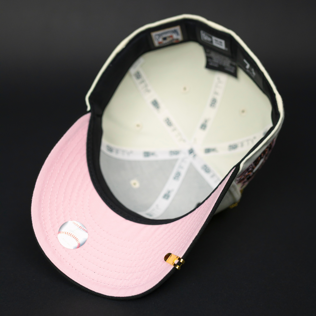 NEW ERA EXCLUSIVE 59FIFTY CHROME/ BLACK ATLANTA BRAVES W/ 2000 ALL STAR GAME SIDE PATCH