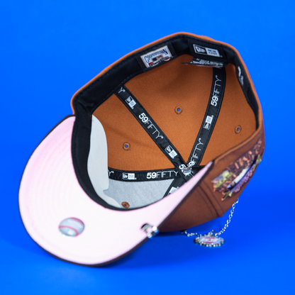 NEW ERA 59FIFTY RUST/ WALNUT ATLANTA BRAVES W/ 2000 ALL STAR GAME SIDE PATCH