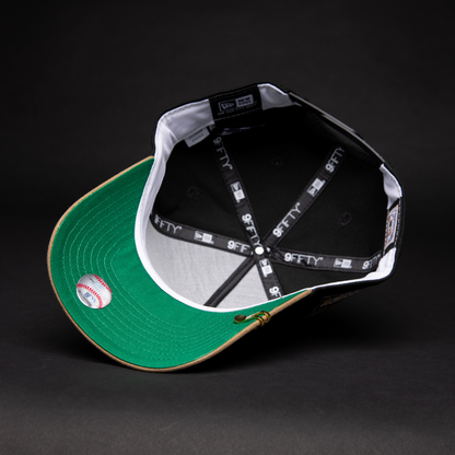NEW ERA 9FIFTY A-FRAME BLACK/ BEIGE UPSIDE DOWN LOS ANGELES DODGERS SNAPBACK W/ ALL STAR GAME SIDE PATCH