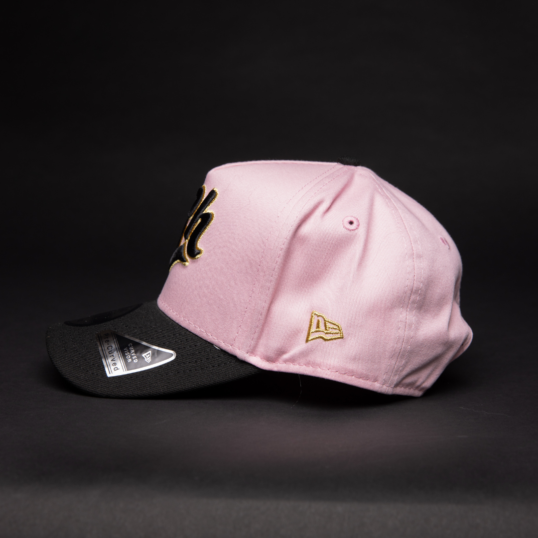 NEW ERA 9FIFTY A-FRAME PINK/ BLACK CHARROS DE JALISCO SNAPBACK W/ MEXICO FLAG SIDE PATCH