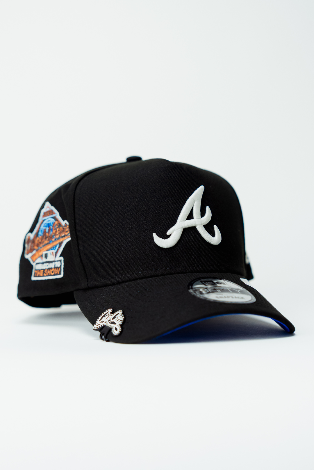 NEW ERA 9FIFTY A-FRAME BLACK ATLANTA BRAVES SNAPBACK W/ 1995 WORLD SERIES SIDE PATCH