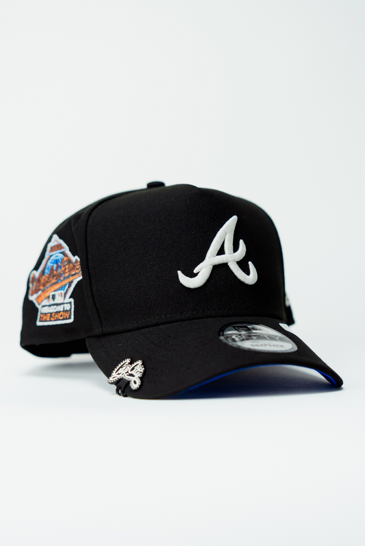 NEW ERA 9FIFTY A-FRAME BLACK ATLANTA BRAVES SNAPBACK W/ 1995 WORLD SERIES SIDE PATCH