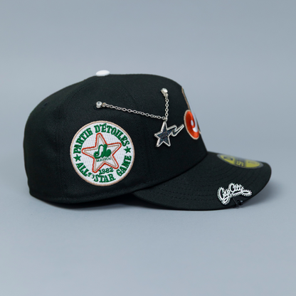 NEW ERA EXCLUSIVE 59FIFTY BLACK MONTREAL EXPOS W/ 1982 ALL STAR GAME SIDE PATCH
