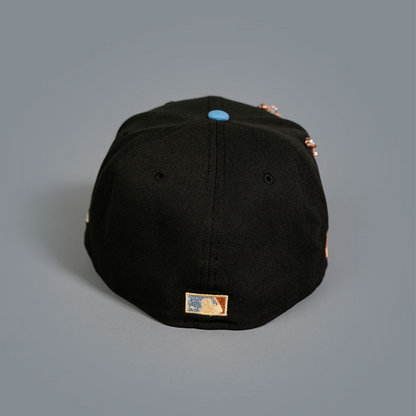 NEW ERA EXCLUSIVE 59FIFTY BLACK/ FOREST GREEN LOS ANGELES DODGERS W/ DODGER STADIUM SIDE PATCH