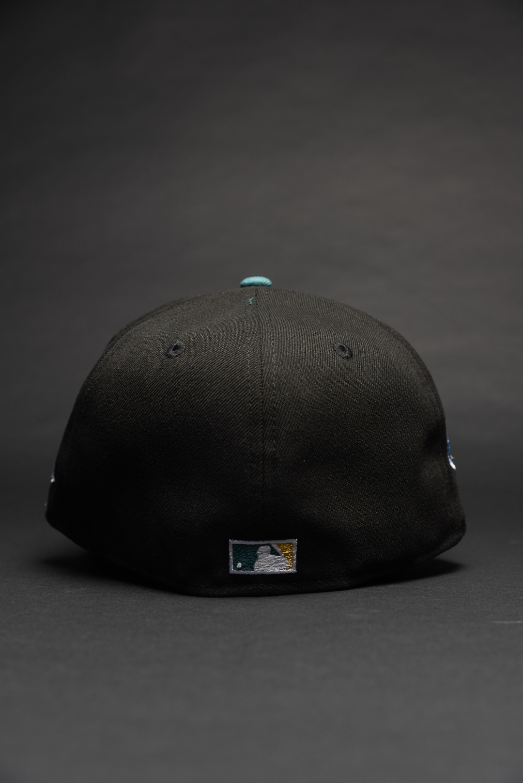 NEW ERA EXCLUSIVE 59FIFTY BLACK/PINE GREEN LOS ANGELES DODGERS W/ HEART + 40TH ANNIVERSARY SIDE PATCH