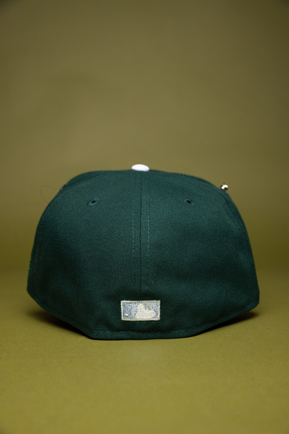 NEW ERA EXCLUSIVE 59FIFTY EMERALD GREEN TORONTO BLUE JAYS W/ 30TH SEASON SIDE PATCH