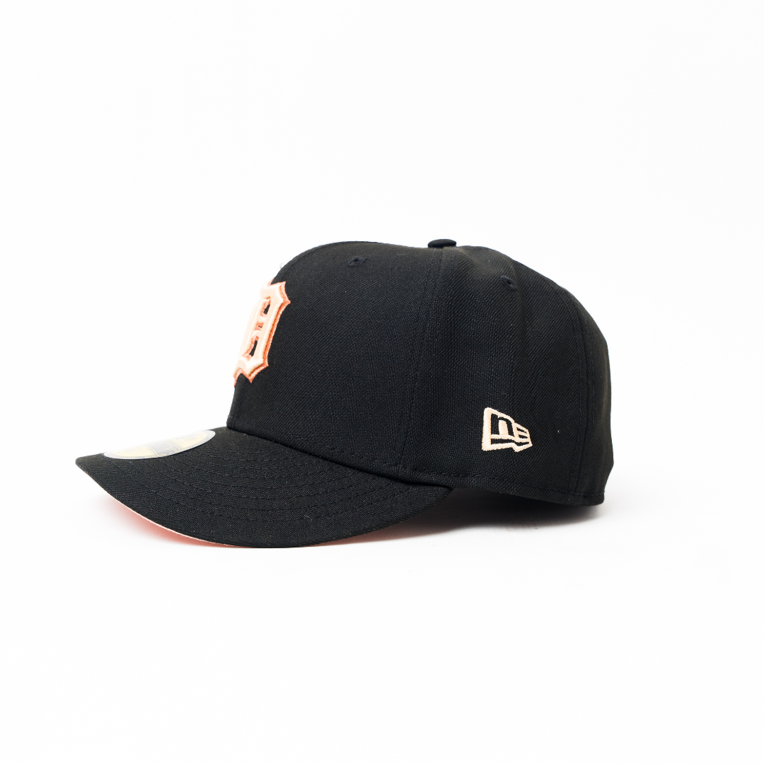 NEW ERA EXCLUSIVE 59FIFTY BLACK DETROIT TIGERS W/ 1945 WORLD SERIES SIDE PATCH