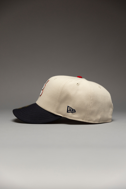 NEW ERA EXCLUSIVE 59FIFTY SMOKE GREY ATLANTA BRAVES W/ TURNER FIELD SIDE PATCH